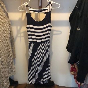 Ocean drive Navy/white striped dress